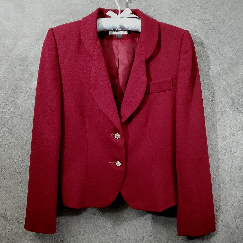 Nordstrom Fitted Blazer Dark Red Size 4